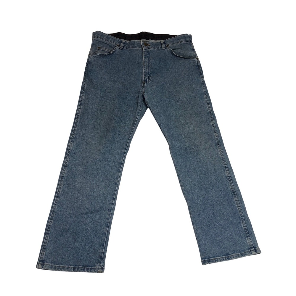 Wrangler Mens Regular Fit Comfort Waist Blue Jeans 855WAQL 38x27 Western Cowboy